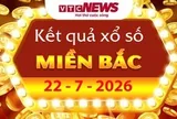 XSMB 22/7 - Kết quả xổ số miền Bắc hôm nay 22/7/2026