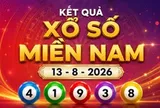 XSMN 13/8 - Kết quả xổ số miền Nam hôm nay ngày 13 tháng 8