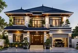 Chi phí xây nhà mái Nhật 2 tầng 100m² có gara ô tô bao nhiêu?