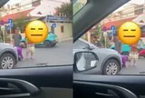 Xôn xao đoạn clip người phụ nữ quỳ giữa đường, van xin chủ ô tô sau va chạm giao thông