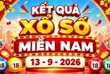 XSMN 13/9 - Kết quả XSMN hôm nay 13/9/2026 - Xổ số miền Nam ngày 13 tháng 9