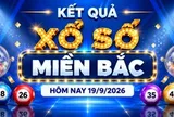 XSMB 19/9 - Kết quả xổ số miền Bắc hôm nay 19/9/2026 - XSMB ngày 19 tháng 9