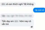 Nhận tin nhắn mẹ học sinh hỏi "Thích nghỉ Tết không?", nữ gia sư đáp "Dạ có": Diễn biến sau đó khiến cô vô cùng xúc động