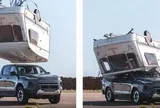 Một chiếc xe Toyota vừa hứng trọn khối thép 760 kg từ độ cao 9m mà vẫn có thể tự rời khỏi đống đổ nát