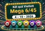 Vietlott 4/10 - Kết quả xổ số Vietlott Mega 6/45 hôm nay ngày 4 tháng 10