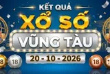 XSVT 20/10 - Kết quả xổ số Vũng Tàu hôm nay 20/10/2026