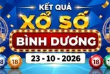 XSBD 23/10 - Kết quả xổ số Bình Dương ngày 23 tháng 10