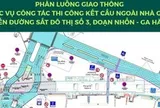 Phân luồng giao thông đường Kim Mã phục vụ thi công ga S9