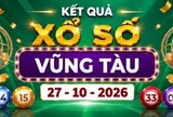 XSVT 27/10 - Kết quả xổ số Vũng Tàu ngày 27 tháng 10