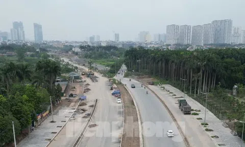 Hà Nội: Cận cảnh trục đại lộ Tây Thăng Long 10 làn xe đang dang dở