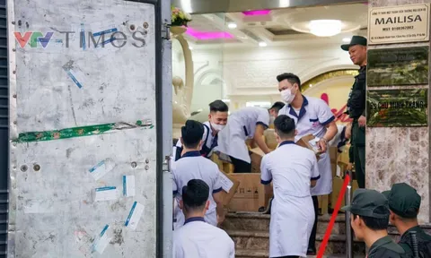 Công an làm việc suốt 8 tiếng ở Thẩm mỹ viện Mailisa Hà Nội, hàng chục thùng carton được chuyển ra
