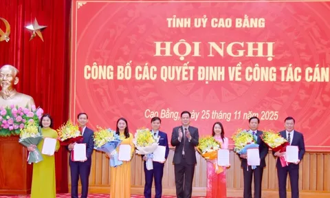 Tỉnh ủy Cao Bằng trao quyết định về công tác cán bộ