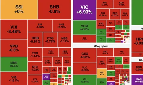 Sắc đỏ áp đảo toàn thị trường chứng khoán, cổ phiếu VIC tăng trần