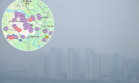 Giữa trưa bầu trời Hà Nội vẫn mù mịt, nhiều toà nhà "mất hút" trong lớp không khí đục ngầu: Người dân tuyệt đối chú ý