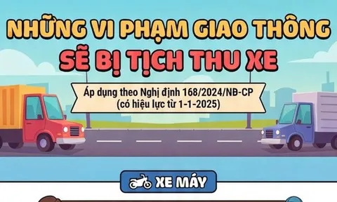 [Infographic] - Những lỗi vi phạm giao thông nào sẽ bị tịch thu xe?