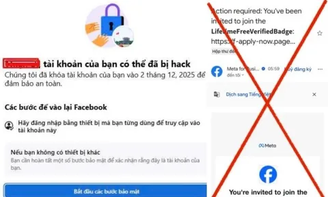 Cảnh báo thủ đoạn lừa đảo giả mạo thông báo của Meta, chiếm quyền kiểm soát tài khoản Facebook
