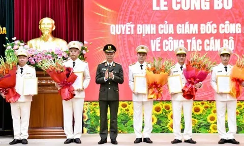 Công an tỉnh Thanh Hóa điều động, bổ nhiệm nhiều bán bộ