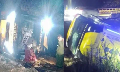 Toàn cảnh hiện trường vụ xe khách gặp nạn tại Sơn La khiến 3 người thiệt mạng