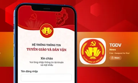 Infographic thông tin về ứng dụng Tuyên giáo và Dân vận