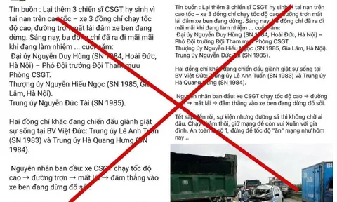 Bác tin 'Lại thêm 3 cán bộ CSGT hy sinh trên cao tốc'