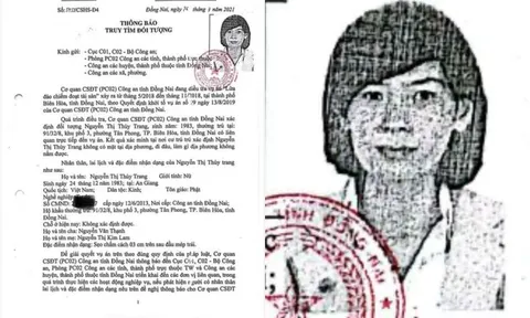 Truy tìm đối tượng Nguyễn Thị Thùy Trang SN 1983