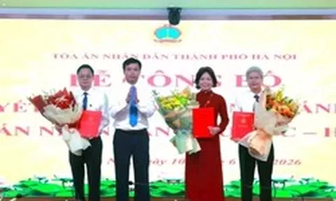 Hà Nội: Bổ nhiệm 3 Chánh án Tòa án nhân dân khu vực