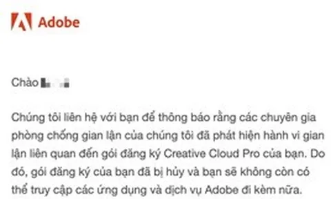 Người dùng Việt dùng Adobe bản quyền vẫn bị khoá tài khoản