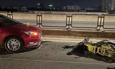 Video tai nạn xe máy đi ngược chiều trên Vành đai 3 ở Hà Nội gây chú ý