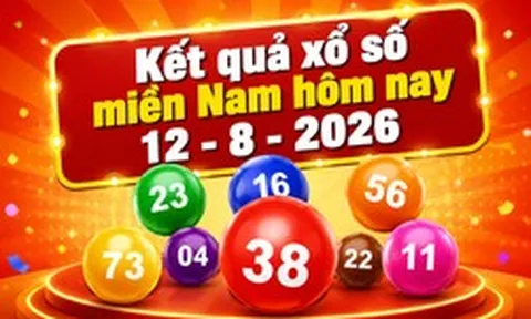XSMN 12/8 - Xổ số miền Nam hôm nay thứ Tư ngày 12/8/2026