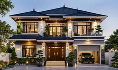 Chi phí xây nhà mái Nhật 2 tầng 100m² có gara ô tô bao nhiêu?