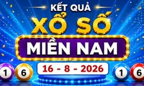 XSMN 16/8 - Kết quả XSMN hôm nay Chủ Nhật ngày 16/8/2026