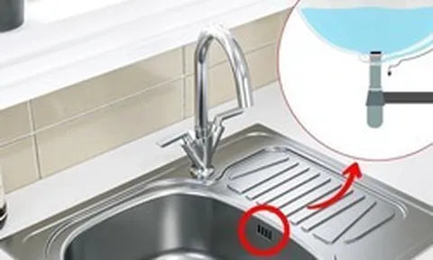 Công dụng quan trọng của chiếc lỗ nhỏ trên bồn rửa bát: Nhiều người không nghĩ ra