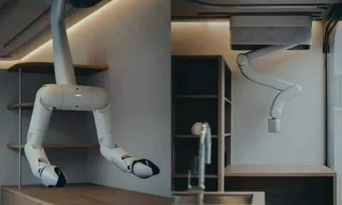 Nhật Bản làm nhà có robot chạy trên trần, tự làm việc nhà