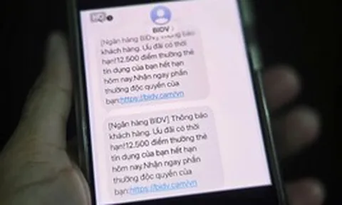 Công an phát thông báo đến tất cả những người nhận được tin nhắn SMS gửi từ ngân hàng với nội dung sau