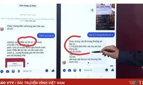 Thủ đoạn sau hình thức livestream vé cào trúng thưởng