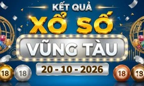 XSVT 20/10 - Kết quả xổ số Vũng Tàu hôm nay 20/10/2026