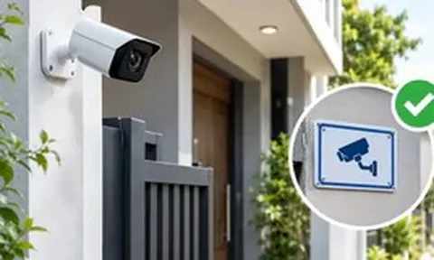 Lắp camera trước cửa nhà riêng không có biển cảnh báo có thể bị phạt đến 20 triệu đồng