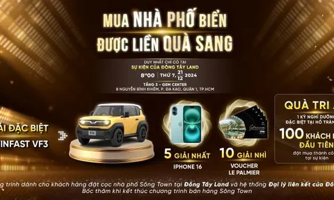 Sự kiện mở bán nhà phố biển Sông Town có tổng giá trị quà tặng hơn 1,3 tỷ đồng thu hút sự quan tâm của công chúng