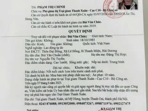Hà Nội: Truy nã 2 phạm nhân vừa trốn khỏi Trại giam Thanh Xuân