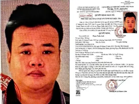 Truy nã Phạm Tuấn Anh sinh năm 1993