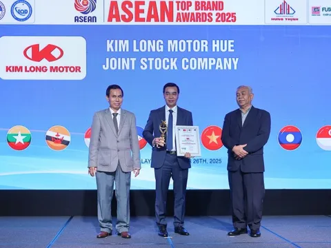 Kim Long Motor nhận giải thưởng "Thương hiệu uy tín hàng đầu ASEAN"