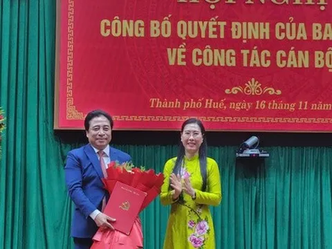 Công bố quyết định của Ban Bí thư về công tác cán bộ ở TP Huế