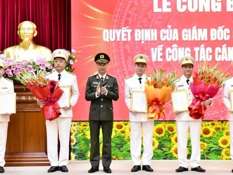 Công an tỉnh Thanh Hóa điều động, bổ nhiệm nhiều bán bộ