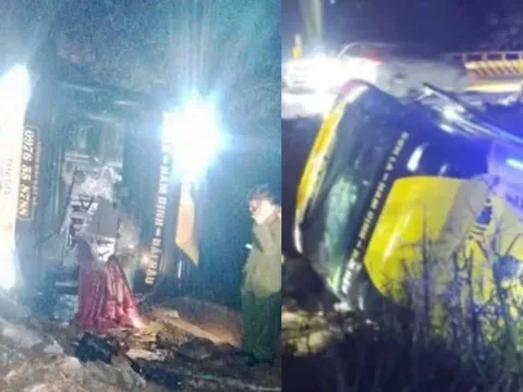 Toàn cảnh hiện trường vụ xe khách gặp nạn tại Sơn La khiến 3 người thiệt mạng