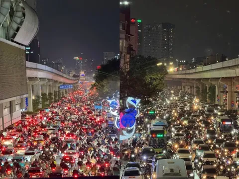 Giờ tan tầm ngày rét buốt: Hà Nội tắc cứng, các ứng dụng gọi xe gần như "tê liệt"