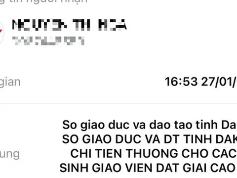 Vụ nhiều học sinh Đắk Lắk chờ tiền thưởng: Sở GD-ĐT đã chuyển tiền