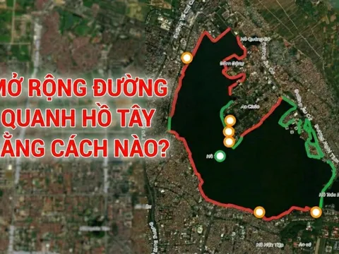 Vị trí 11km đường Hồ Tây dự định mở rộng trong đại dự án 30.000 tỷ