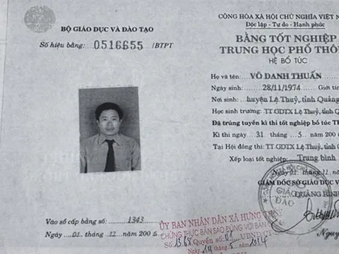 Chủ tịch Uỷ ban MTTQ xã ở Quảng Trị học cấp 3 khi chưa tốt nghiệp cấp 2?