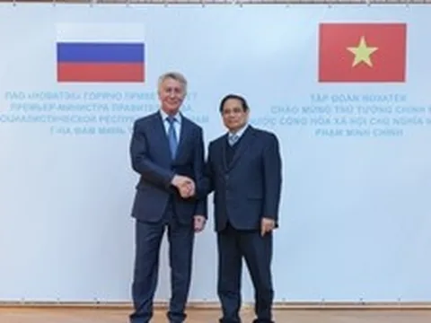 Thủ tướng thăm tập đoàn khí đốt hàng đầu của Nga, thúc đẩy các dự án LNG lớn tại Việt Nam