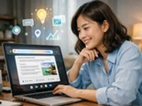 Google tích hợp AI vào Chrome, tìm kiếm không cần mở trang